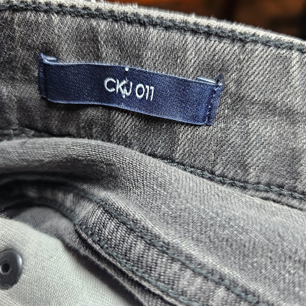 Calvin Klein Jeans CKJ 011 Skinny Gray Denim 27x30 Style 42BA508 Charcoal Mens - Picture 5 of 16